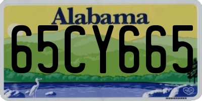 AL license plate 65CY665