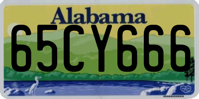 AL license plate 65CY666