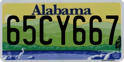 AL license plate 65CY667