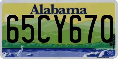 AL license plate 65CY670