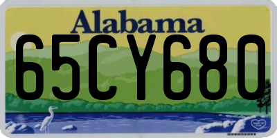 AL license plate 65CY680