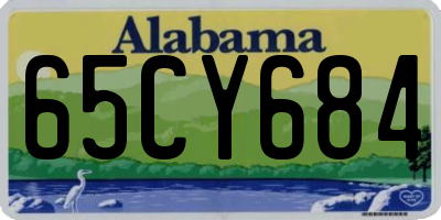 AL license plate 65CY684