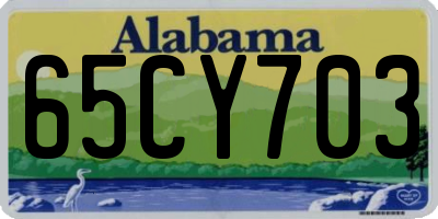 AL license plate 65CY703