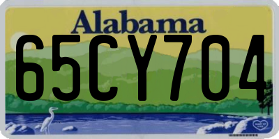 AL license plate 65CY704