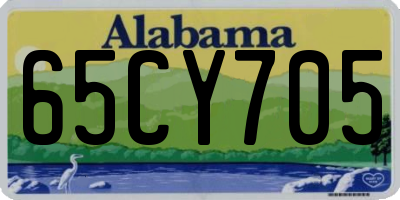 AL license plate 65CY705
