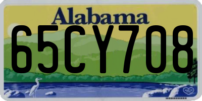 AL license plate 65CY708