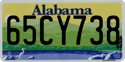 AL license plate 65CY738