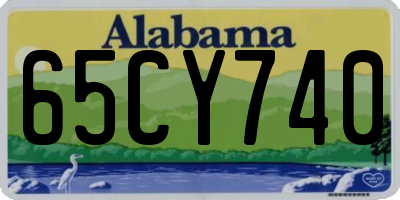 AL license plate 65CY740