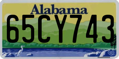 AL license plate 65CY743
