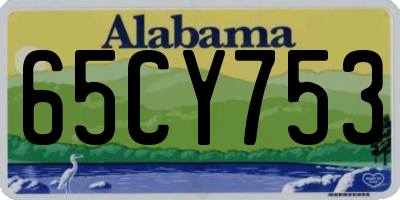 AL license plate 65CY753