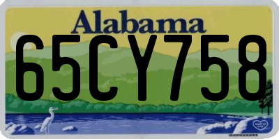 AL license plate 65CY758