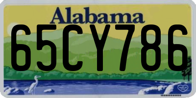 AL license plate 65CY786