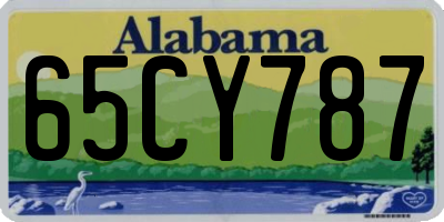 AL license plate 65CY787