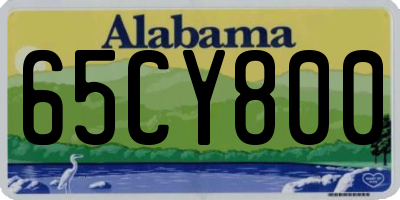 AL license plate 65CY800
