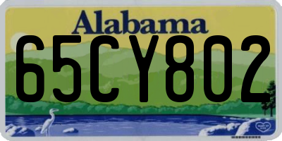 AL license plate 65CY802