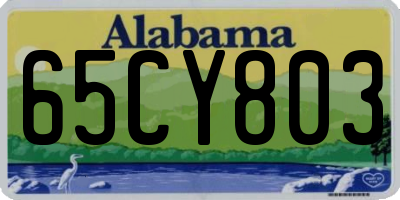AL license plate 65CY803