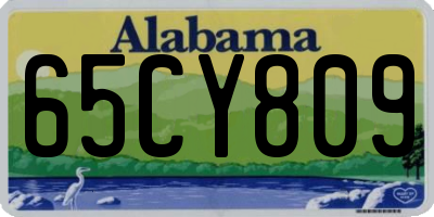 AL license plate 65CY809