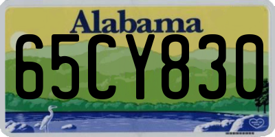 AL license plate 65CY830