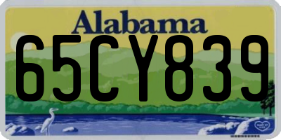 AL license plate 65CY839