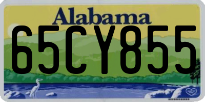 AL license plate 65CY855