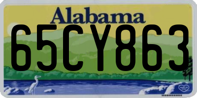 AL license plate 65CY863