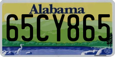 AL license plate 65CY865