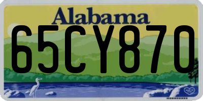 AL license plate 65CY870