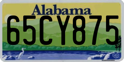 AL license plate 65CY875