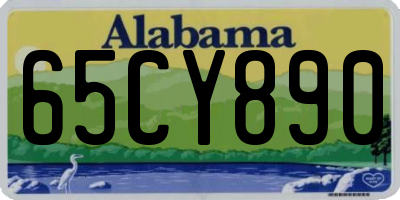 AL license plate 65CY890