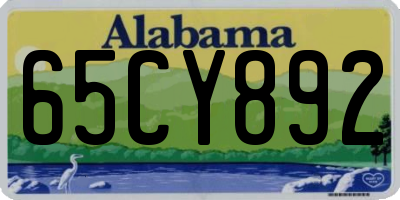 AL license plate 65CY892