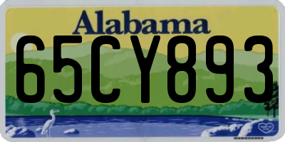AL license plate 65CY893