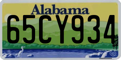 AL license plate 65CY934