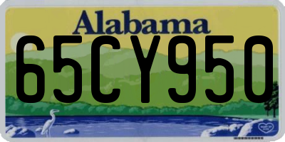 AL license plate 65CY950
