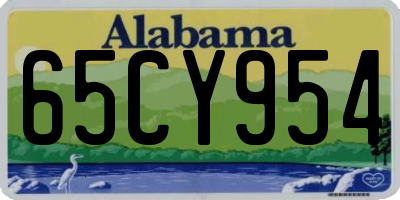AL license plate 65CY954