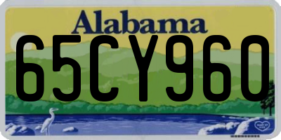AL license plate 65CY960
