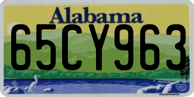 AL license plate 65CY963