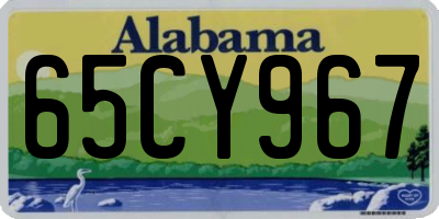 AL license plate 65CY967