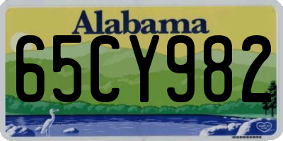 AL license plate 65CY982