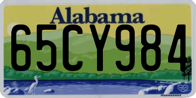 AL license plate 65CY984