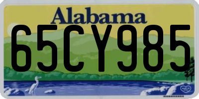 AL license plate 65CY985