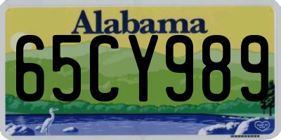 AL license plate 65CY989