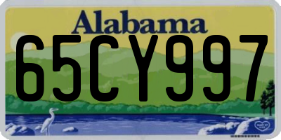 AL license plate 65CY997