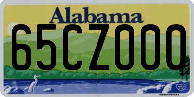 AL license plate 65CZ000