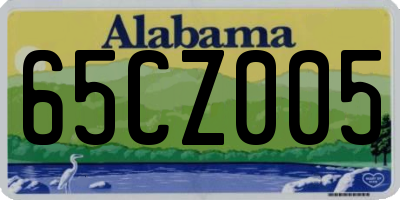 AL license plate 65CZ005