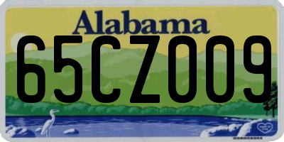 AL license plate 65CZ009