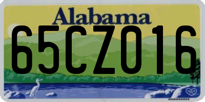 AL license plate 65CZ016