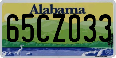 AL license plate 65CZ033