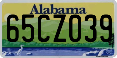 AL license plate 65CZ039