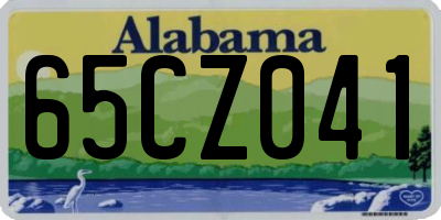 AL license plate 65CZ041
