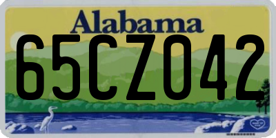 AL license plate 65CZ042